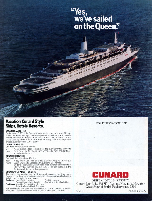 Cruise Talk: QE2 question